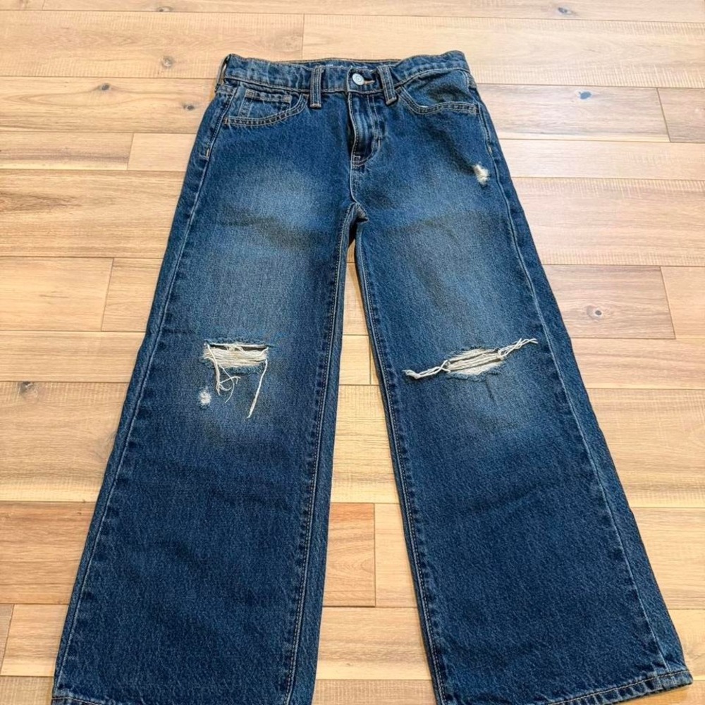 Old Navy wide leg ripped jeans Sz S